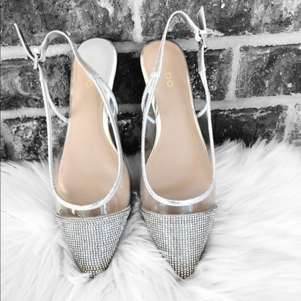 ALDO karowara diamond/clear flats